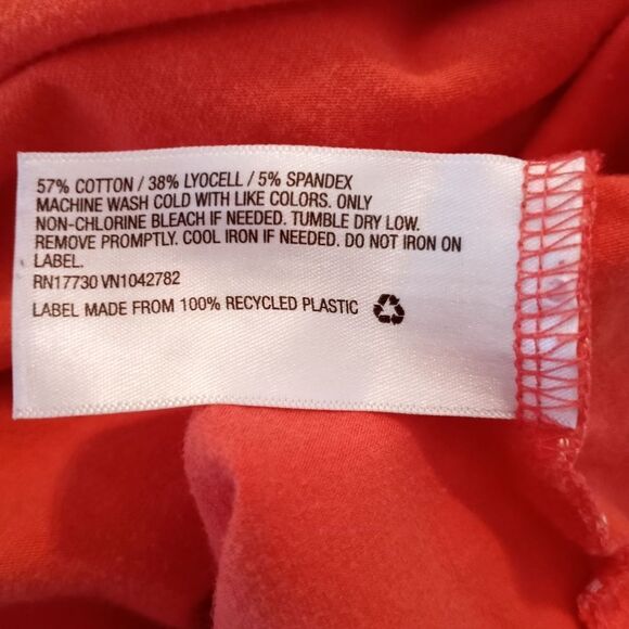 INGRID & ISABEL MATERNITY PEACH/ORANGE & WHITE DRESS SZ.M EUC - Picture 8 of 8